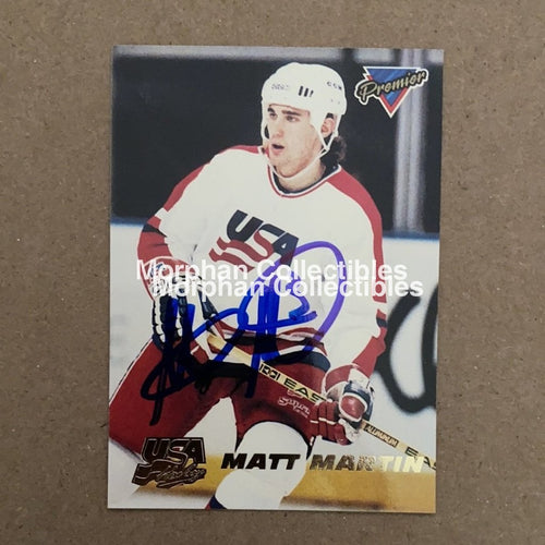 Matt Martin Autographed Cards Premier Card