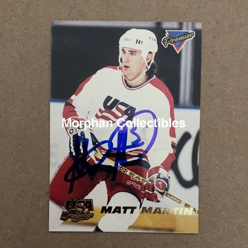 Matt Martin Autographed Cards Premier Card