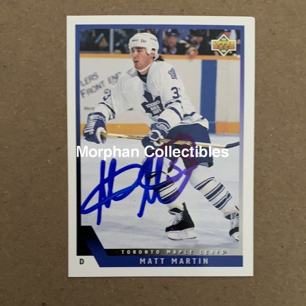 Matt Martin Autographed Cards Upper Deck Rc #1 Card