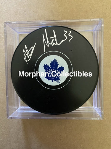 Matt Martin - Autographed Pucks Toronto Maple Leafs Puck