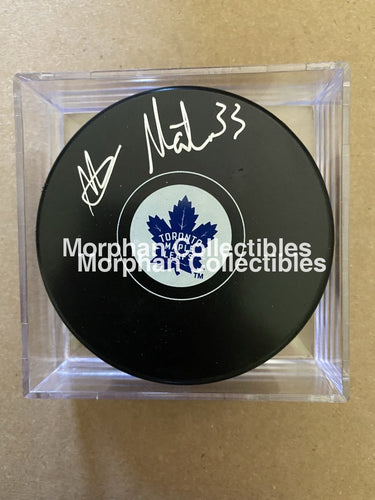 Matt Martin - Autographed Pucks Toronto Maple Leafs Puck