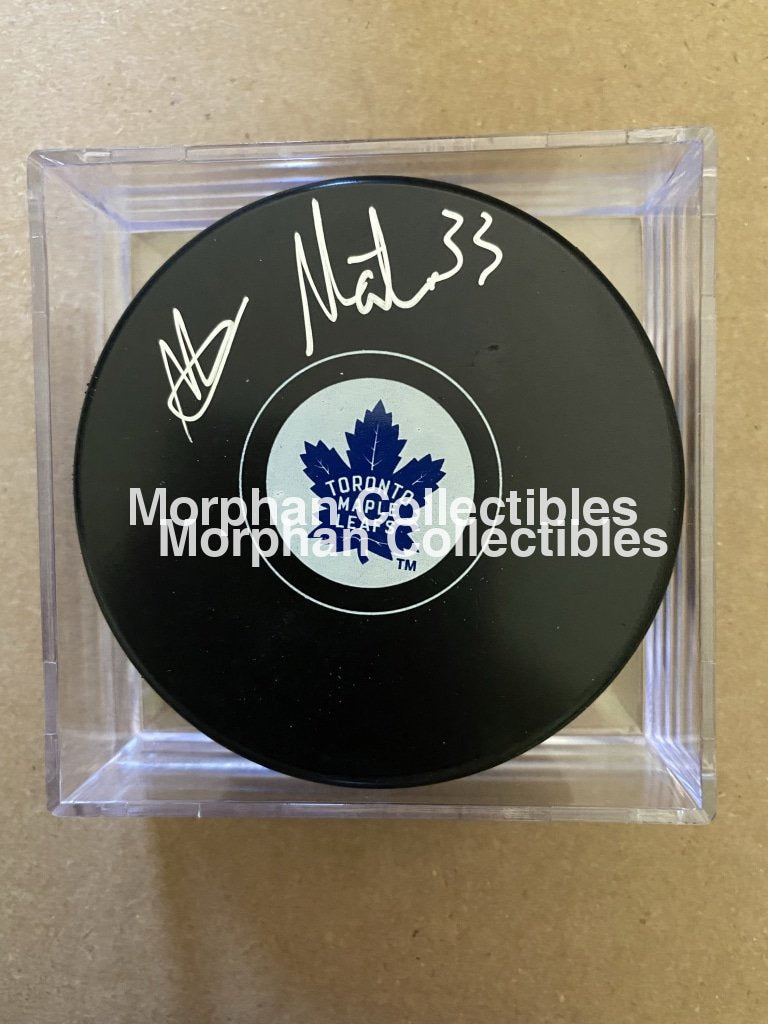 Matt Martin - Autographed Pucks Toronto Maple Leafs Puck