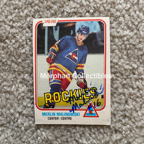 Merlin Malinowski - Autographed Card Opc 1981 - 82