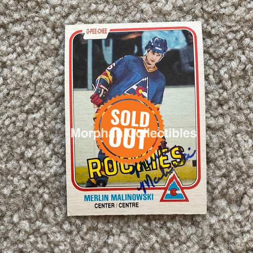 Merlin Malinowski - Autographed Card Opc 1981 - 82