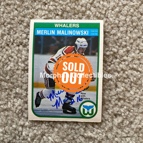 Merlin Malinowski - Autographed Card Opc 1982 - 83