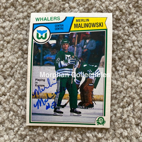 Merlin Malinowski - Autographed Card Opc 1983 - 84