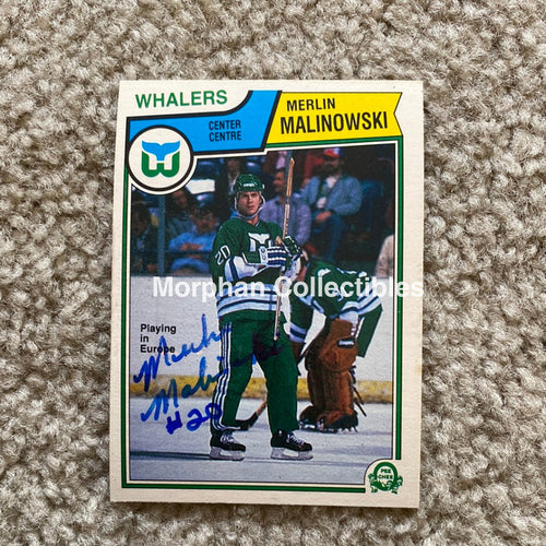 Merlin Malinowski - Autographed Card Opc 1983 - 84