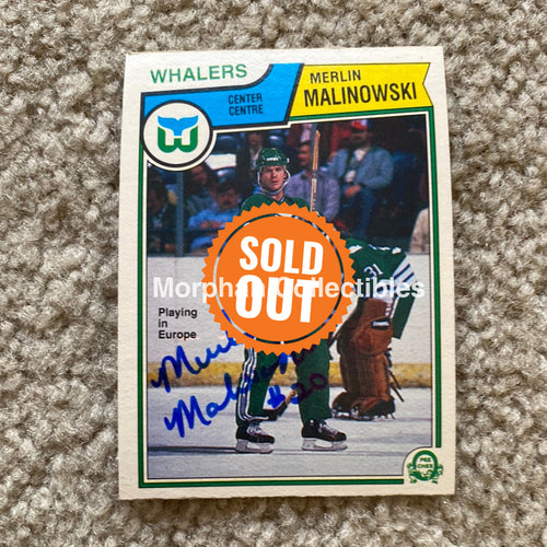 Merlin Malinowski - Autographed Card Opc 1983 - 84