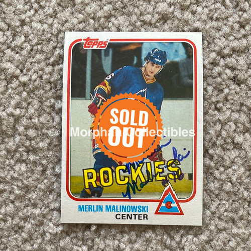 Merlin Malinowski - Autographed Card Topps 1981 - 82