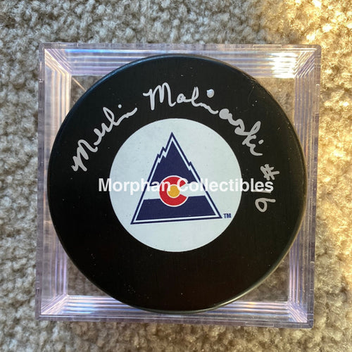 Merlin Malinowski - Autographed Puck Colorado Rockies