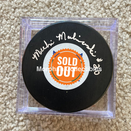 Merlin Malinowski - Autographed Puck Hartford Whalers