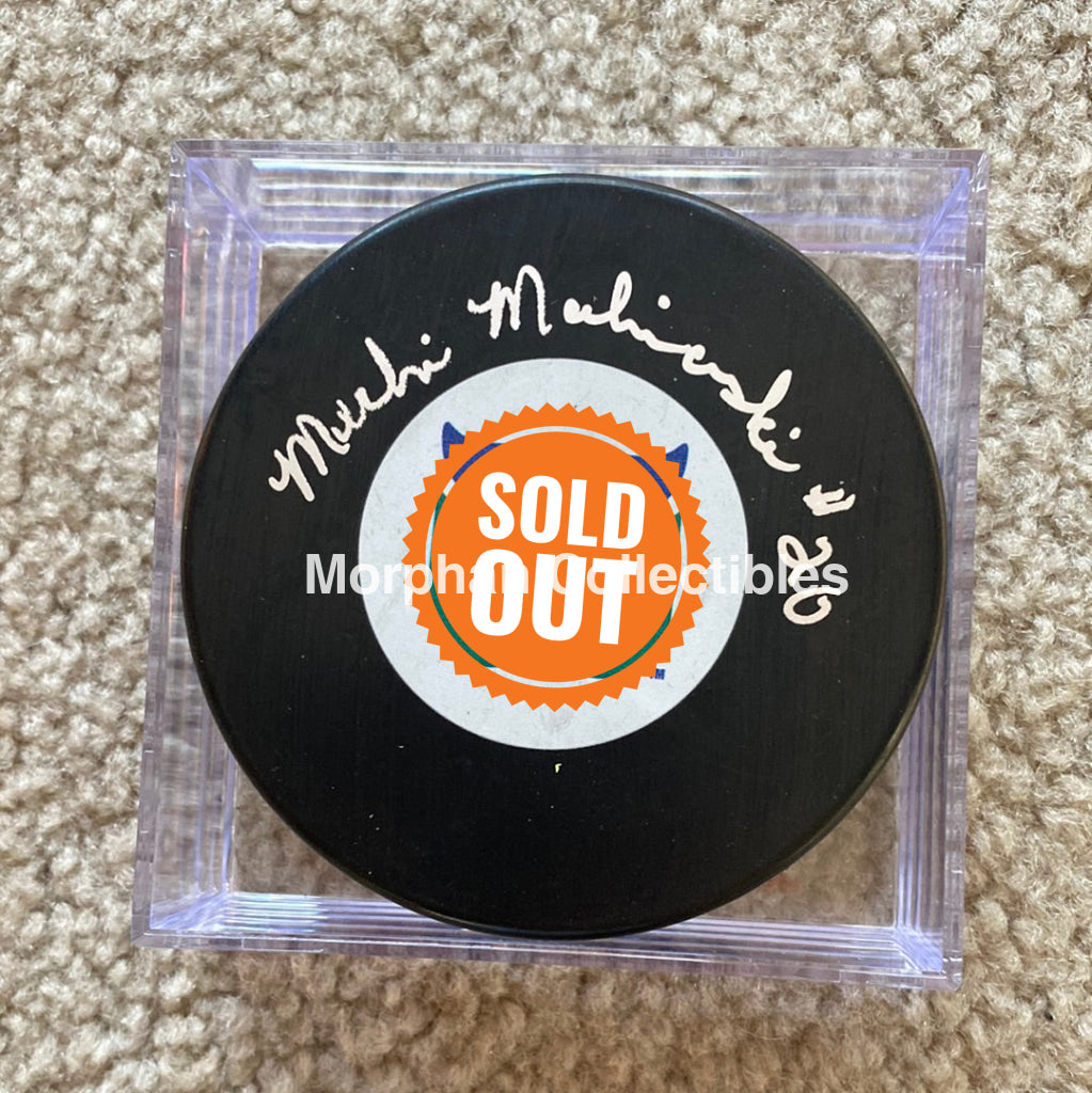 Merlin Malinowski - Autographed Puck Hartford Whalers