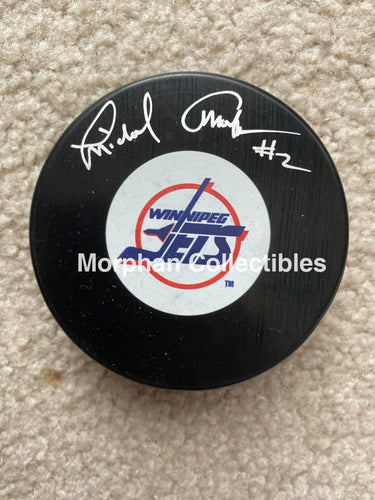 Mike Amodeo - Autographed Puck Winnioeg Jets