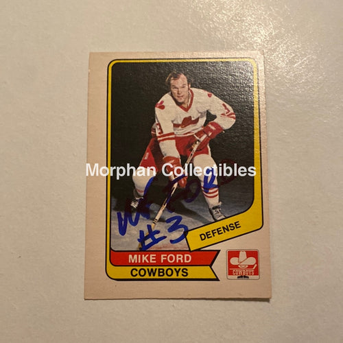 Mike Ford - Autographed Card Opc 1975-76 Wha