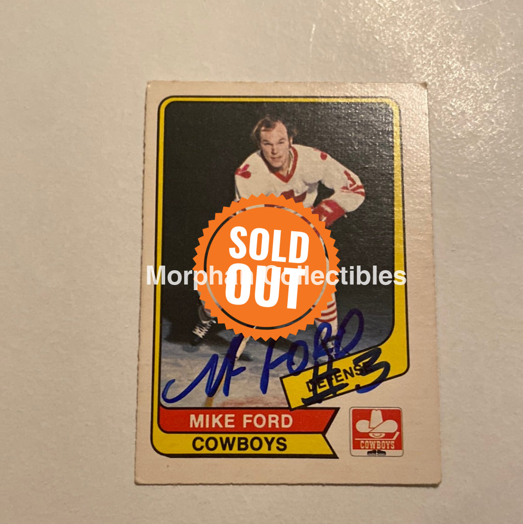Mike Ford - Autographed Card Opc 1975-76 Wha