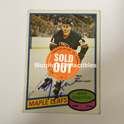 Mike Kaszycki- Autographed Card - 1980-81 Opc