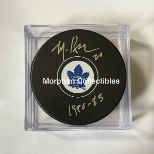 Mike Kaszycki - Autographed Puck Toronto Maple Leafs