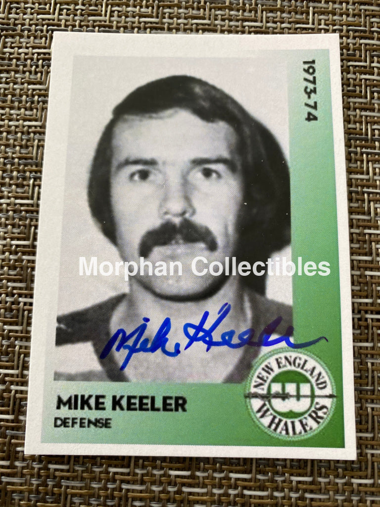 Mike Keeler- Autographed Card - Custom New England Whalers