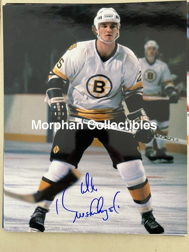 Mike Krushelnyski Signed Photos Boston Bruins Card