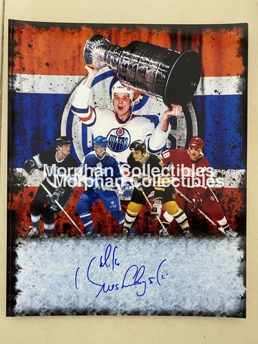 Mike Krushelnyski Signed Photos Collage Card
