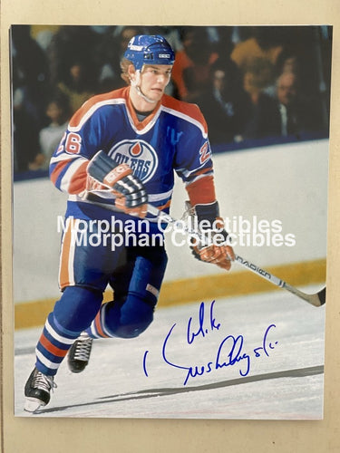 Mike Krushelnyski Signed Photos Edmonton Oilers #3 Card