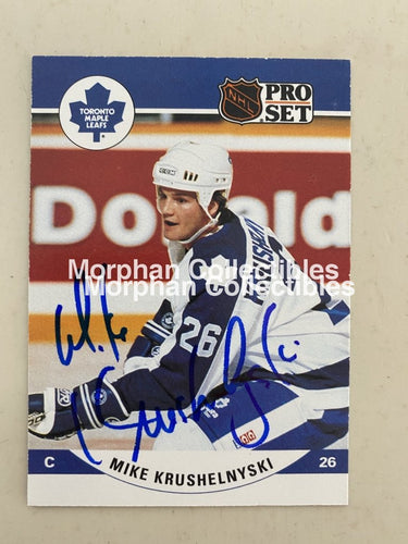 Mike Krushelnyski - Autographed Card 1990-91 Pro Set #1