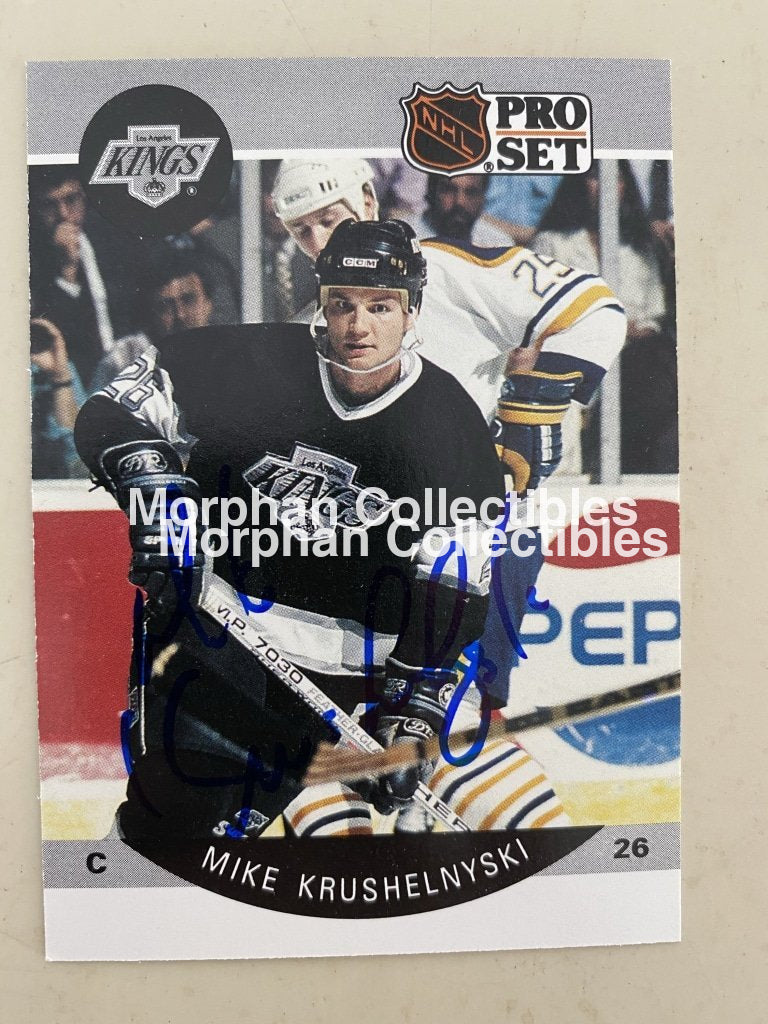 Mike Krushelnyski - Autographed Card 1990-91 Pro Set #1 La