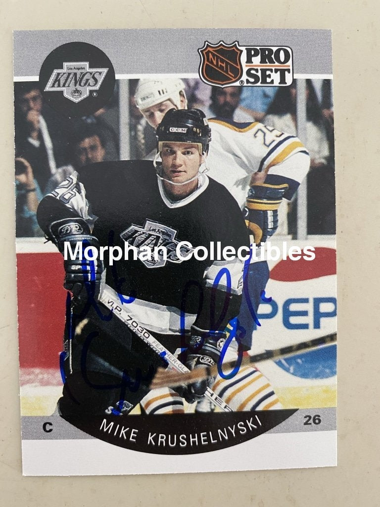 Mike Krushelnyski - Autographed Card 1990-91 Pro Set #1 La