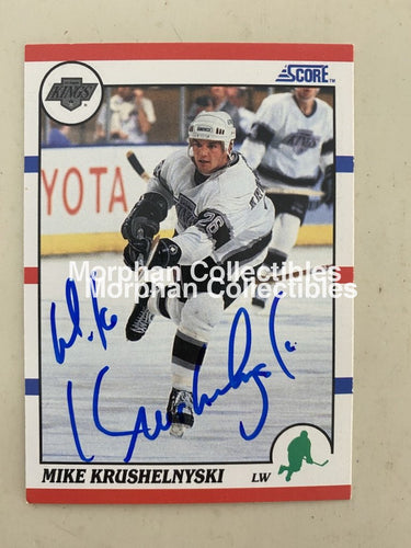 Mike Krushelnyski - Autographed Card 1990-91 Score #2