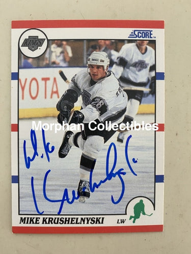 Mike Krushelnyski - Autographed Card 1990-91 Score #2