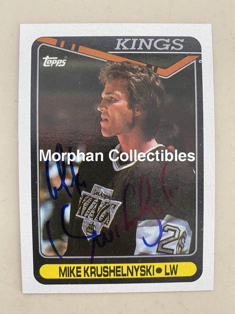 Mike Krushelnyski - Autographed Card 1990-91 Topps #1