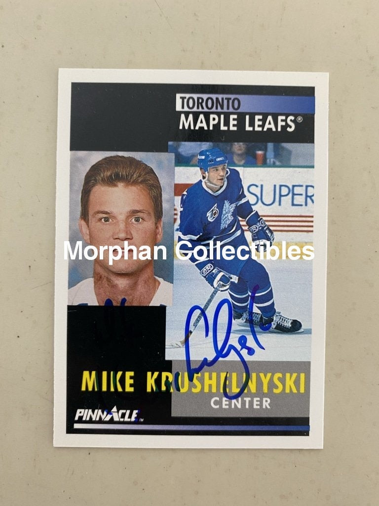 Mike Krushelnyski - Autographed Card 1991-92 Pinnacle #2