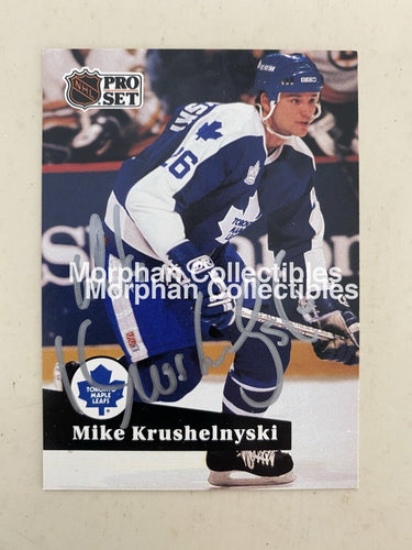 Mike Krushelnyski - Autographed Card 1991-92 Pro Set #1