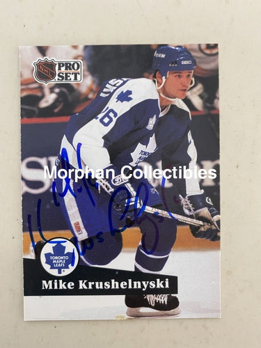 Mike Krushelnyski - Autographed Card 1991-92 Pro Set #2