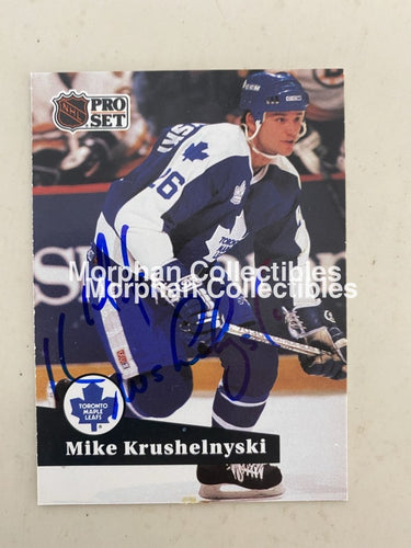 Mike Krushelnyski - Autographed Card 1991-92 Pro Set #2