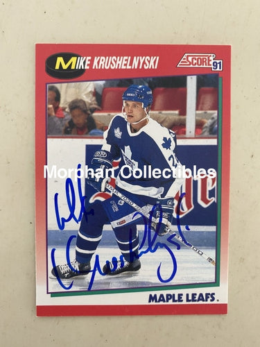 Mike Krushelnyski - Autographed Card 1991-92 Score Canadian English #1