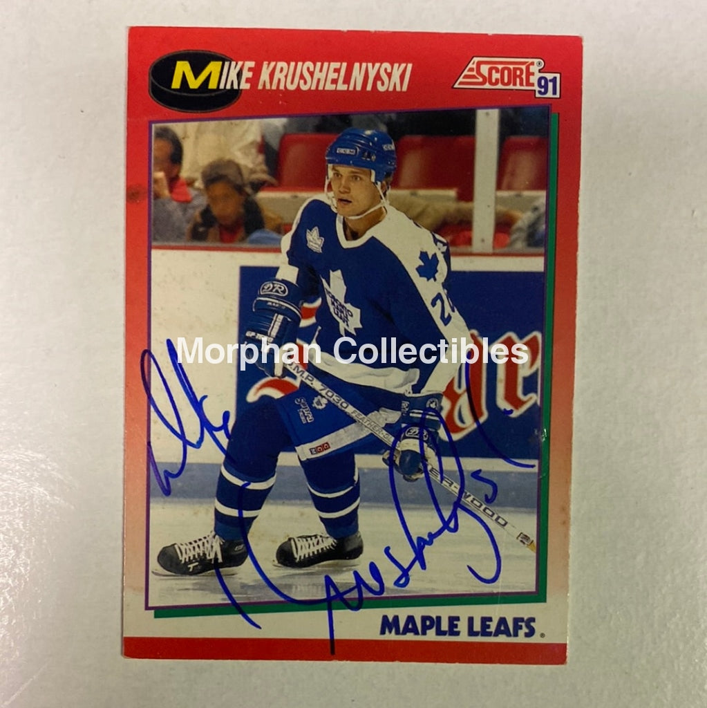 Mike Krushelnyski - Autographed Card 1991-92 Score Canadian English #1