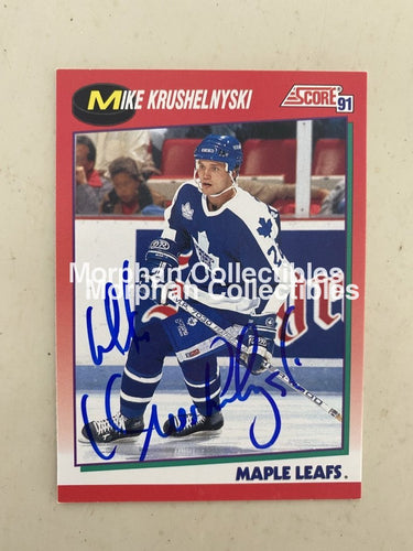 Mike Krushelnyski - Autographed Card 1991-92 Score Canadian English #1
