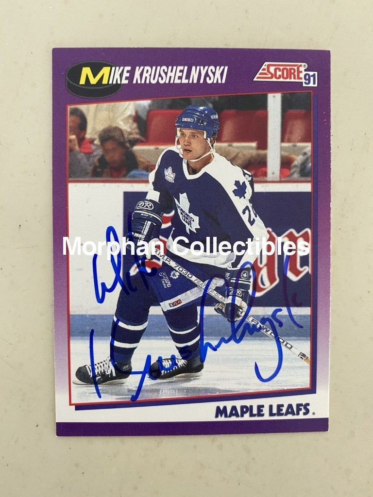 Mike Krushelnyski - Autographed Card 1991-92 Score Us #1