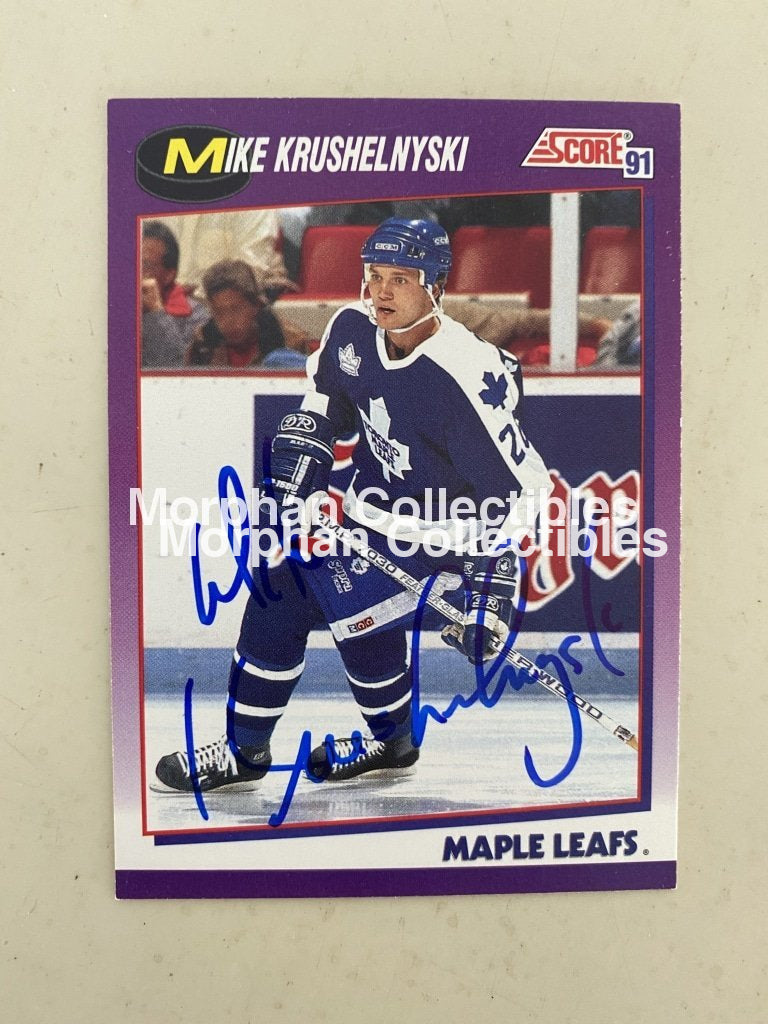 Mike Krushelnyski - Autographed Card 1991-92 Score Us #1