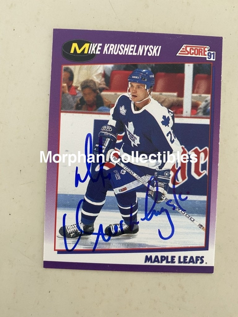 Mike Krushelnyski - Autographed Card 1991-92 Score Us #2