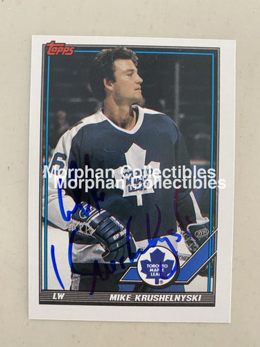Mike Krushelnyski - Autographed Card 1991-92 Topps #2