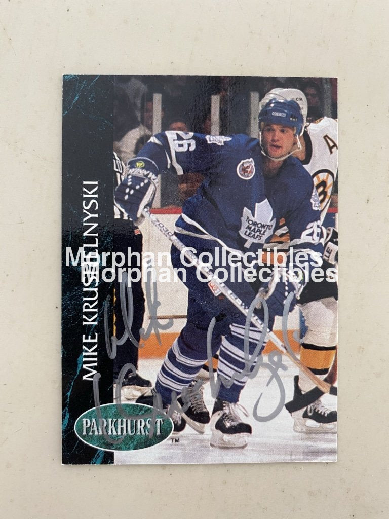 Mike Krushelnyski - Autographed Card 1992-93 Parkhurst #1