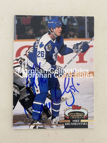 Mike Krushelnyski - Autographed Card 1992-93 Stadium Club #1