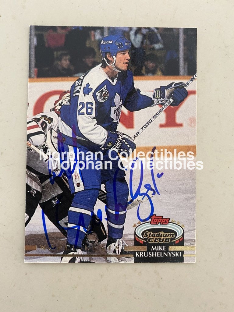 Mike Krushelnyski - Autographed Card 1992-93 Stadium Club #2