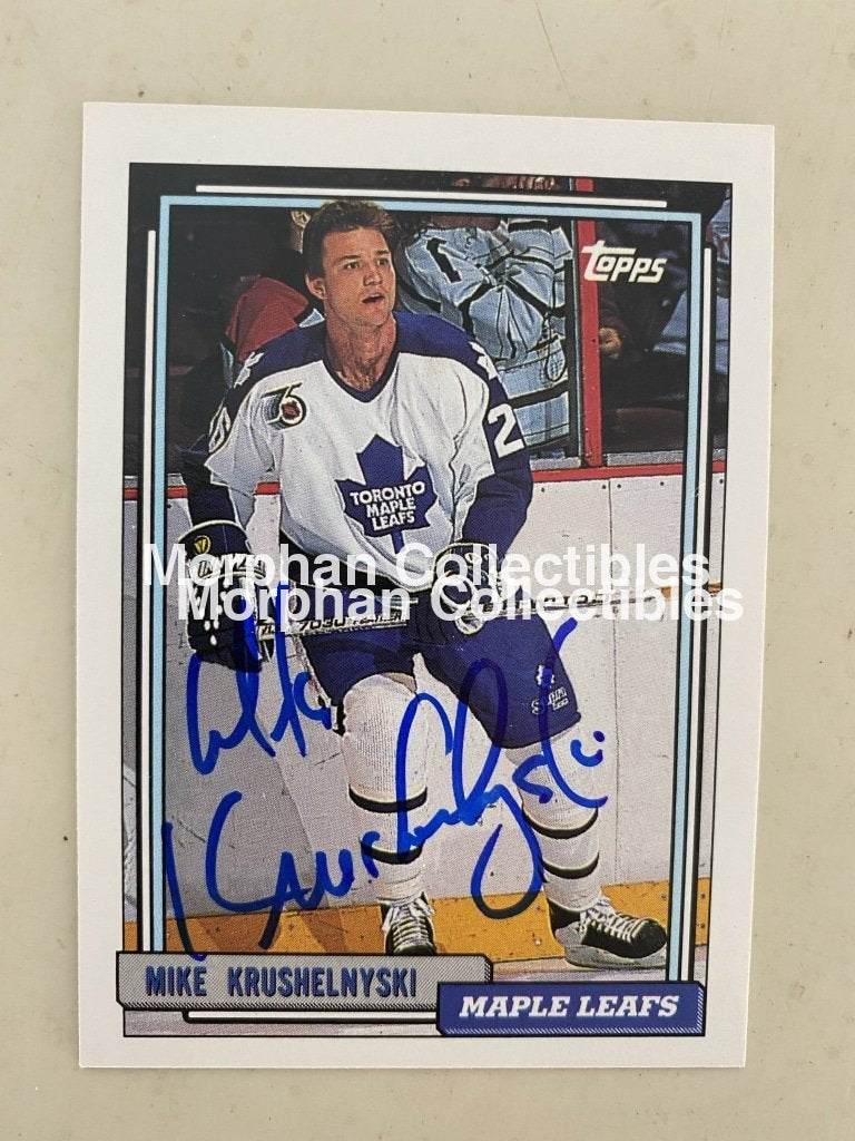 Mike Krushelnyski - Autographed Card 1992-93 Topps #1