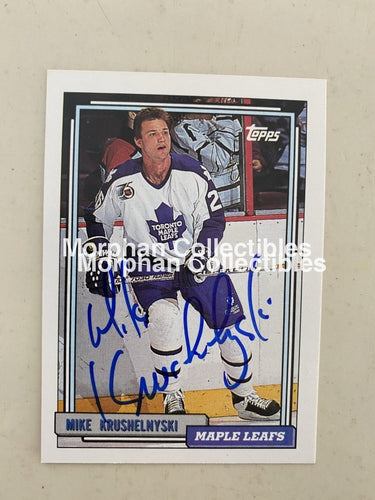 Mike Krushelnyski - Autographed Card 1992-93 Topps #2