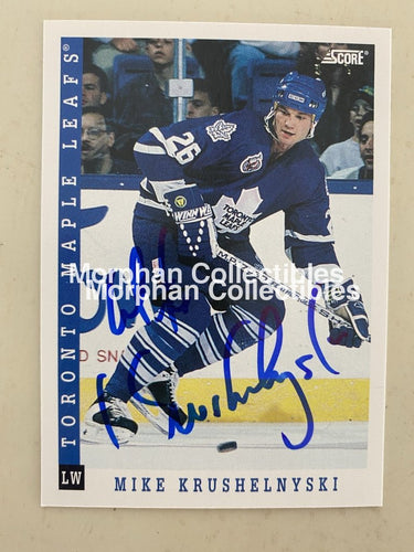 Mike Krushelnyski - Autographed Card 1993-94 Score #2
