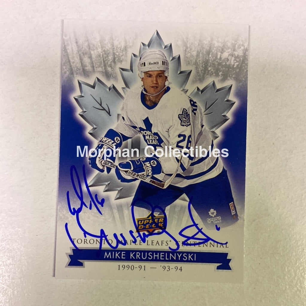 Mike Krushelnyski - Autographed Card Toronto Maple Leafs Centennial #1