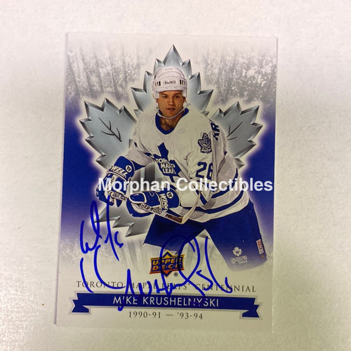 Mike Krushelnyski - Autographed Card Toronto Maple Leafs Centennial #1